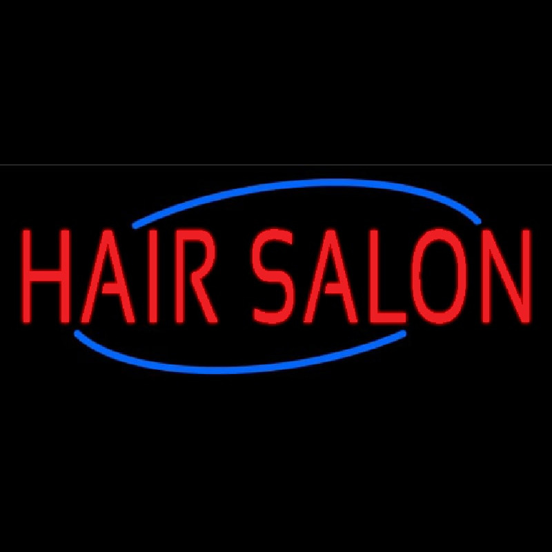 Oval Hair Salon Neonskylt