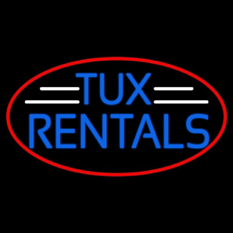 Oval Tu  Rental Neonskylt