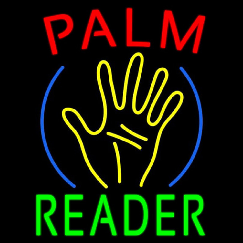 Palm Reader Hand Logo Neonskylt