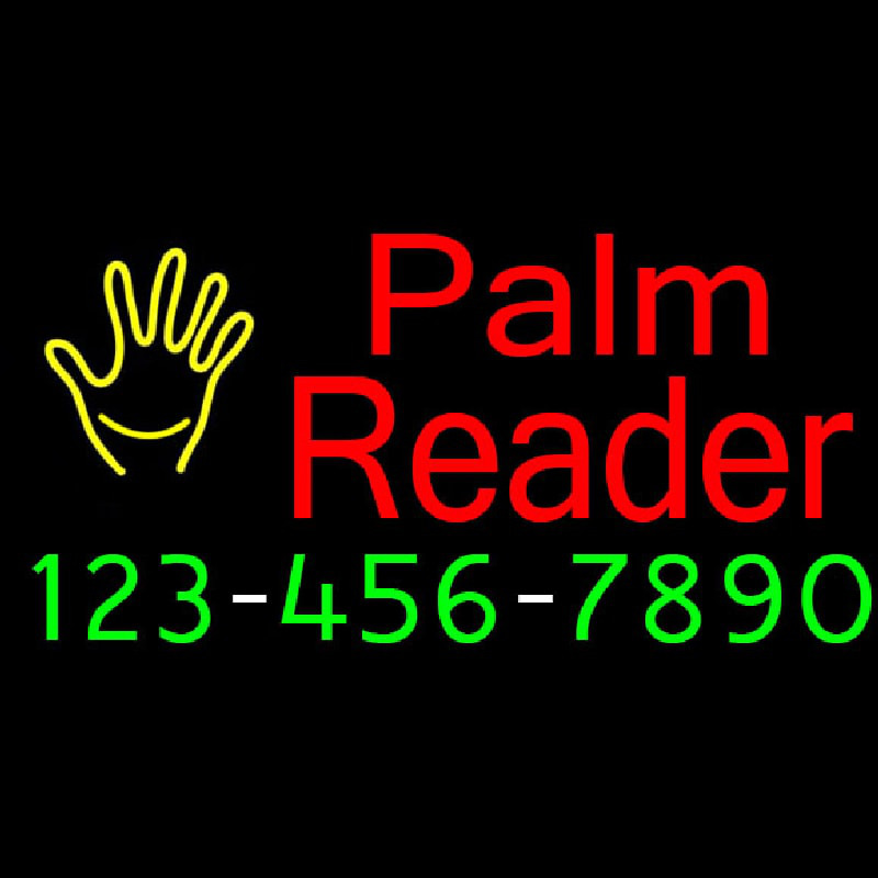 Palm Reader With Phone Number Neonskylt