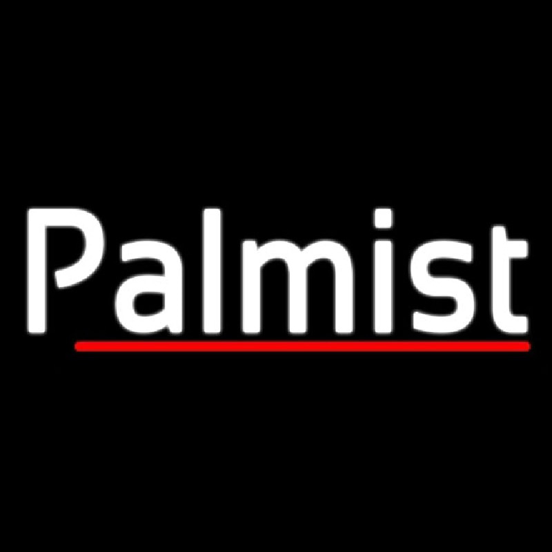 Palmist With Red Line Neonskylt