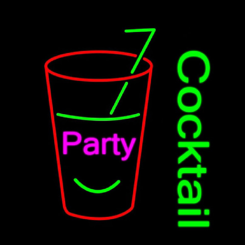 Party Cock Tail Neonskylt