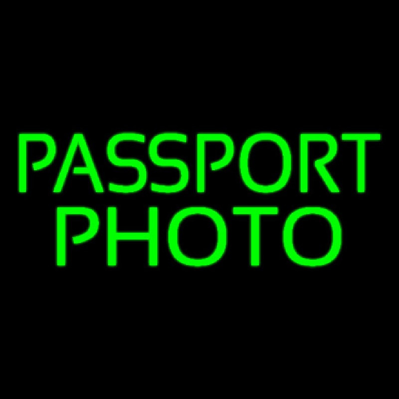 Passport Photo Block Neonskylt