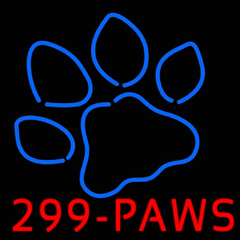 Paws With Logo Neonskylt