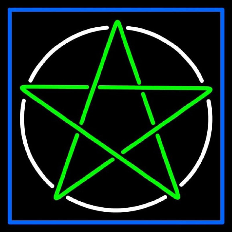 Pentacle With Border Neonskylt