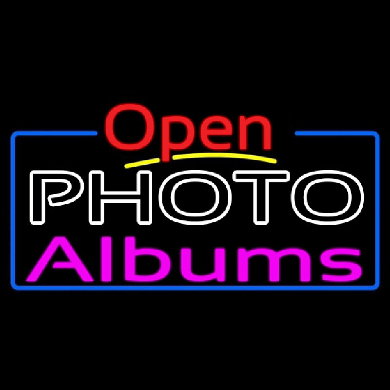 Photo Albums With Open 4 Neonskylt