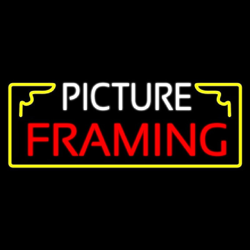 Picture Framing With Frame Logo Neonskylt