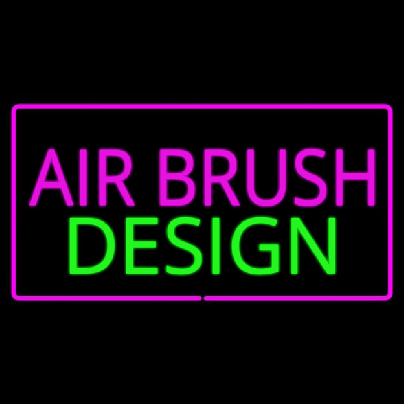 Pink Airbrush Design With Pink Border Neonskylt