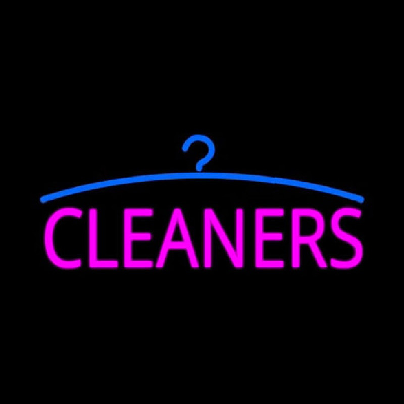 Pink Cleaners Logo Neonskylt