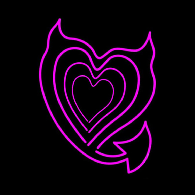 Pink Heart Neonskylt