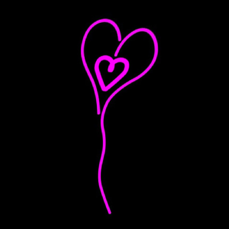 Pink Neon Heart Neonskylt