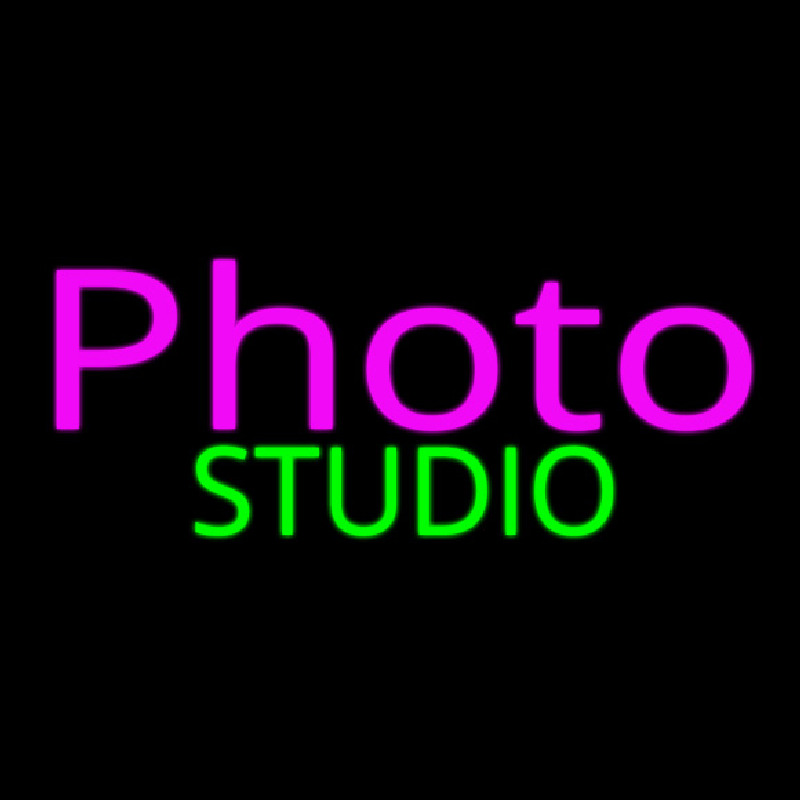 Pink Photo Studio Neonskylt