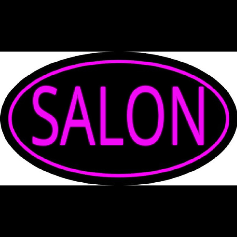 Pink Salon Oval Neonskylt