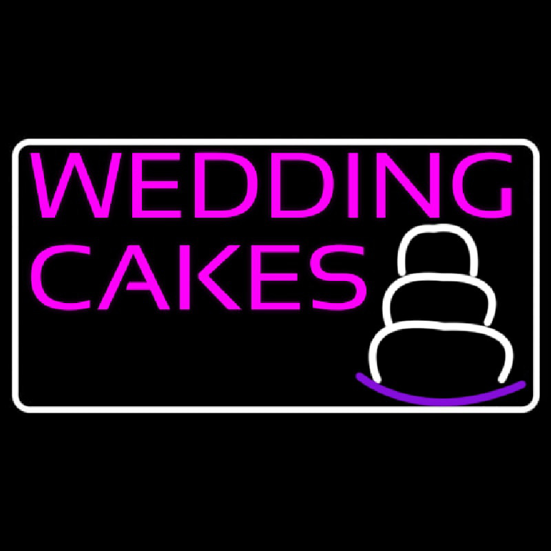 Pink Wedding Cakes Neonskylt