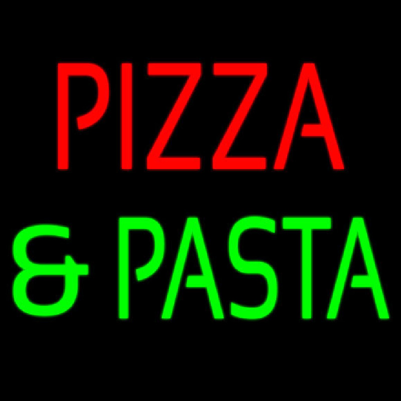 Pizza And Pasta Red And Green Neonskylt