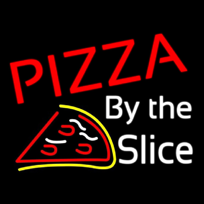 Pizza By The Slice Neonskylt