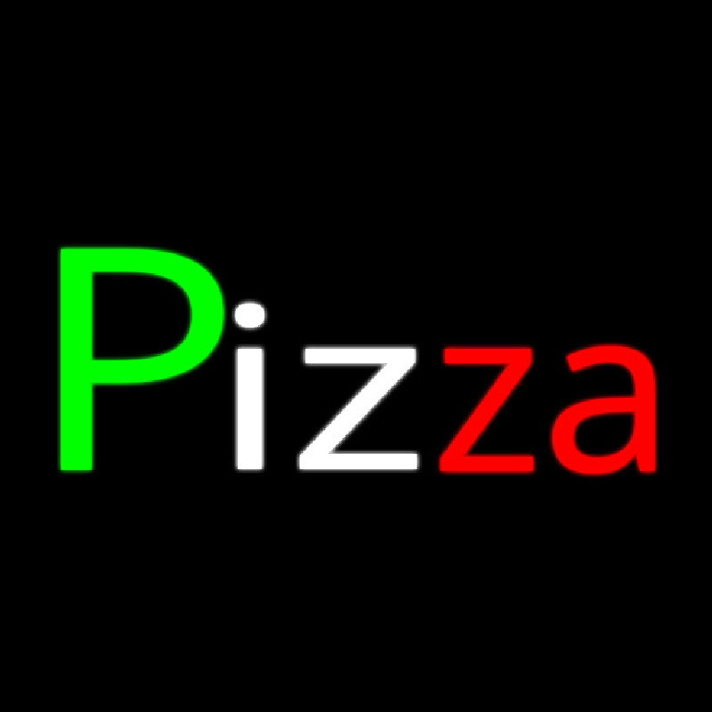 Pizza Italian Flag Colors Neonskylt