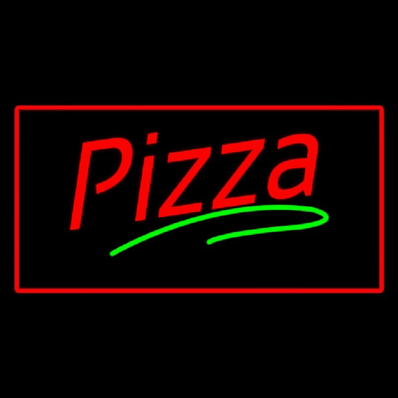 Pizza Red Border Neonskylt