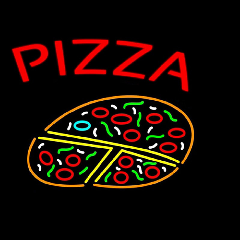 Pizza With Logo Neonskylt