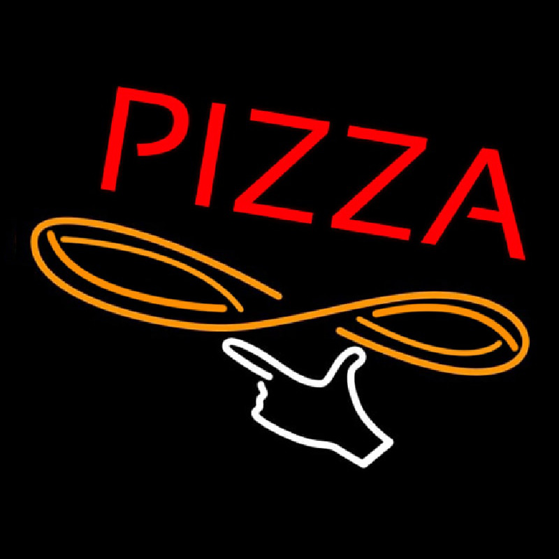 Pizza With Logo Neonskylt