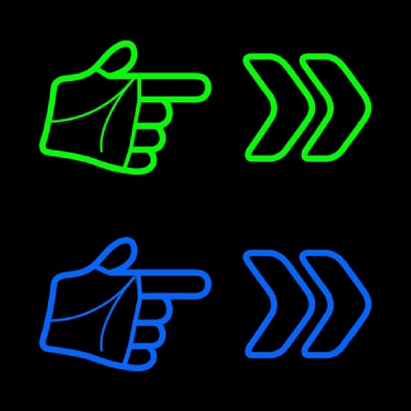 Pointer Arrow Hand Neonskylt