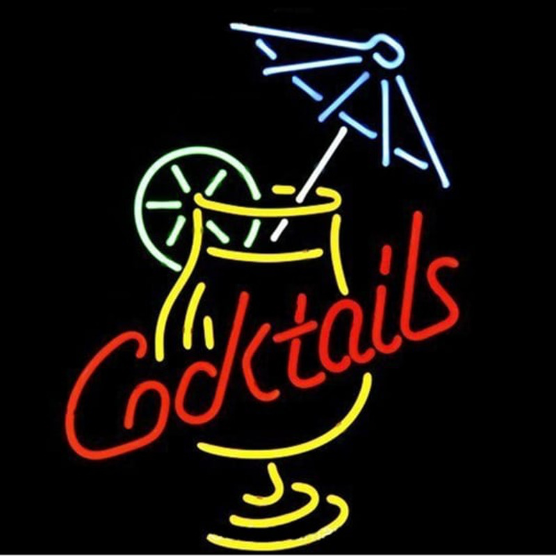 Professional Cocktail And Martini Umbrella Cup Beer Bar Real Gift Fast Ship Neonskylt