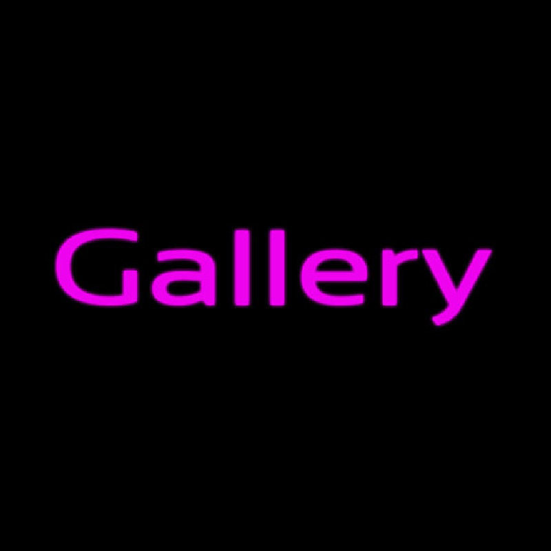 Purple Cursive Gallery Neonskylt