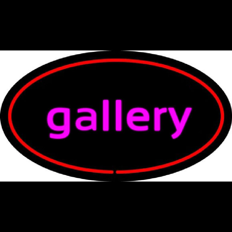 Purple Gallery Red Oval Neonskylt