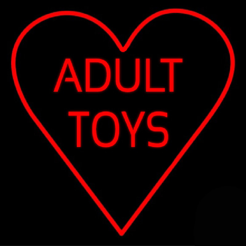 Red Adult Toys Heart Neonskylt