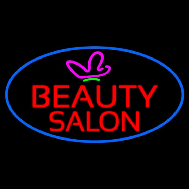 Red Beauty Salon Logo Neonskylt