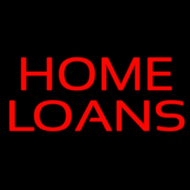 Red Block Home Loans Neonskylt