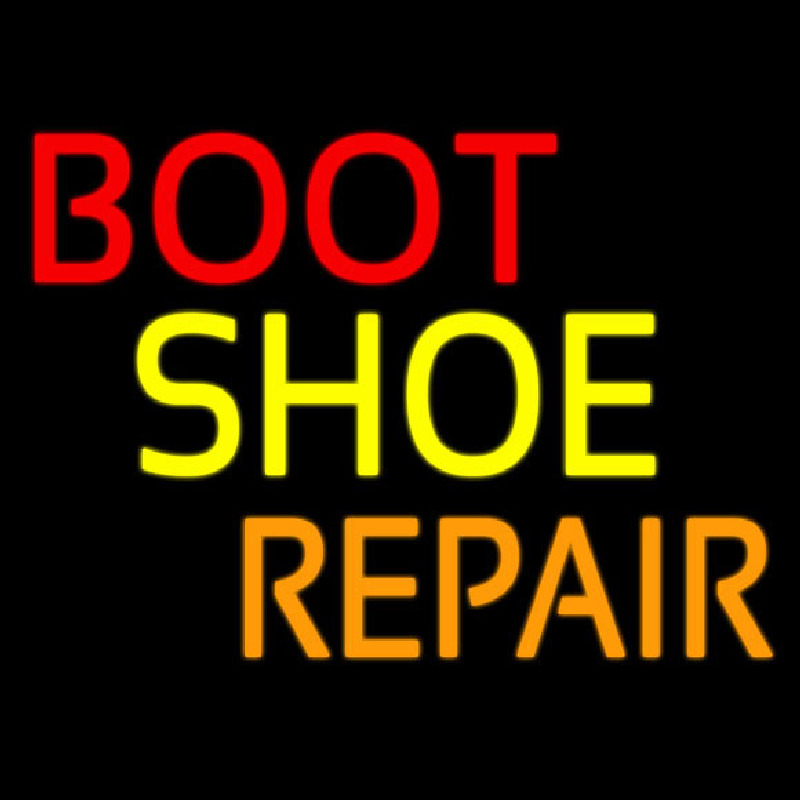 Red Boot Shoe Repair Neonskylt