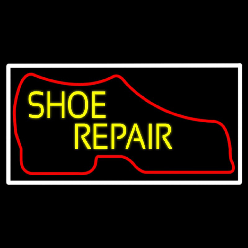 Red Boot Yellow Shoe Repair Neonskylt