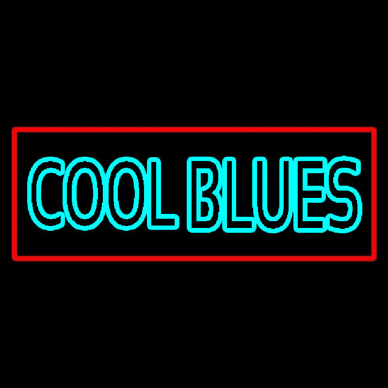 Red Border Cool Blues Neonskylt