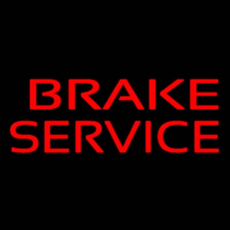 Red Brake Service Neonskylt