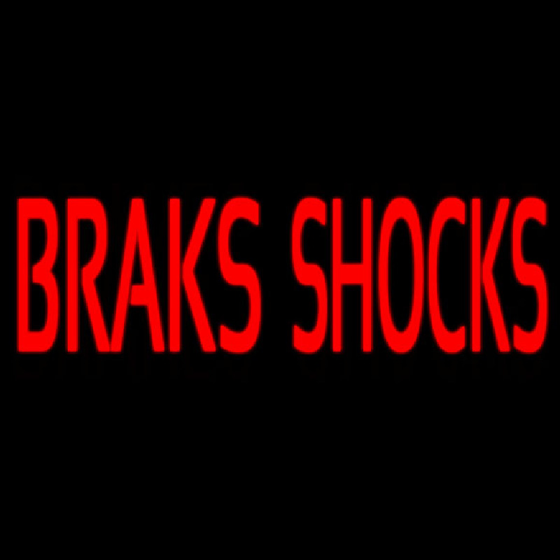 Red Brakes Shocks Neonskylt