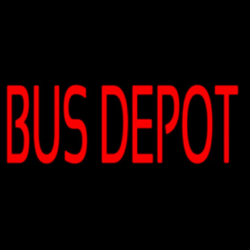 Red Bus Depot Neonskylt