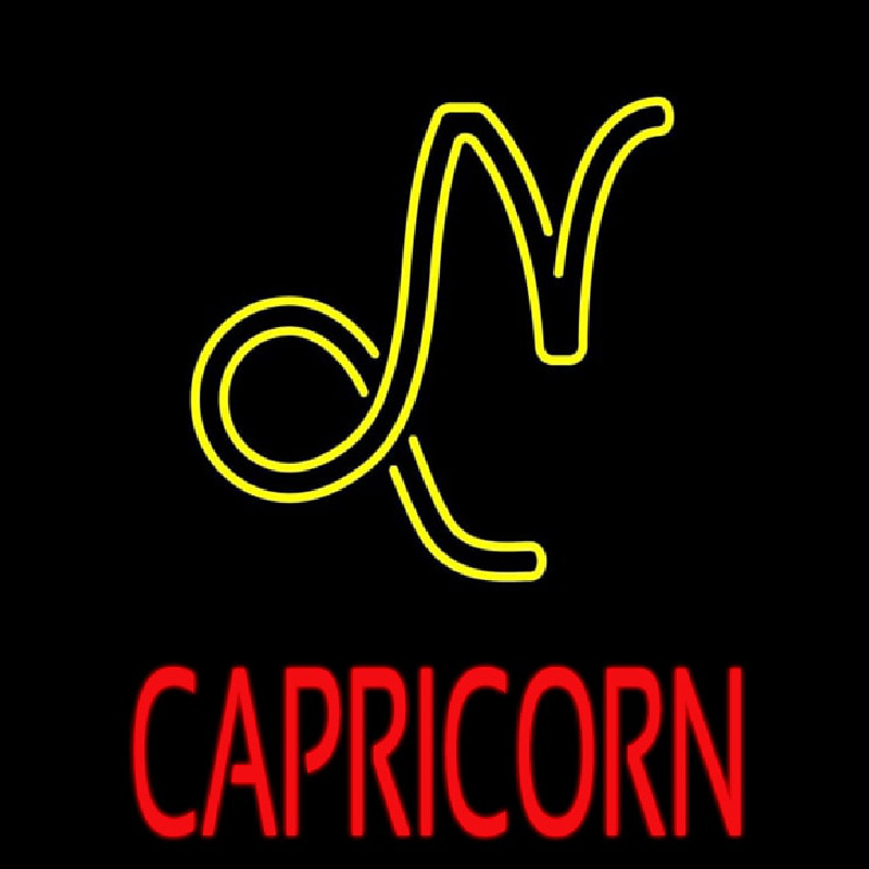 Red Capricorn Neonskylt