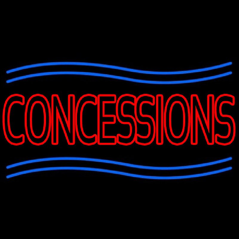 Red Concessions Neonskylt