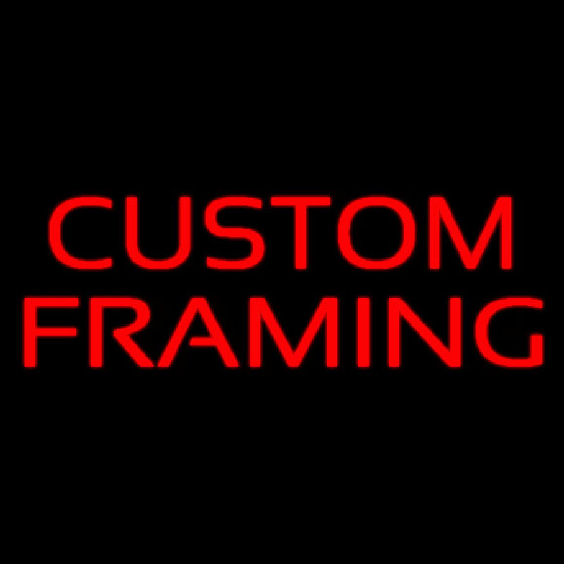 Red Custom Framing 1 Neonskylt