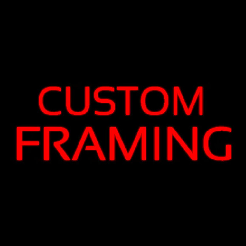 Red Custom Framing Neonskylt