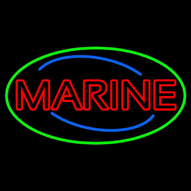 Red Double Stroke Marine Neonskylt