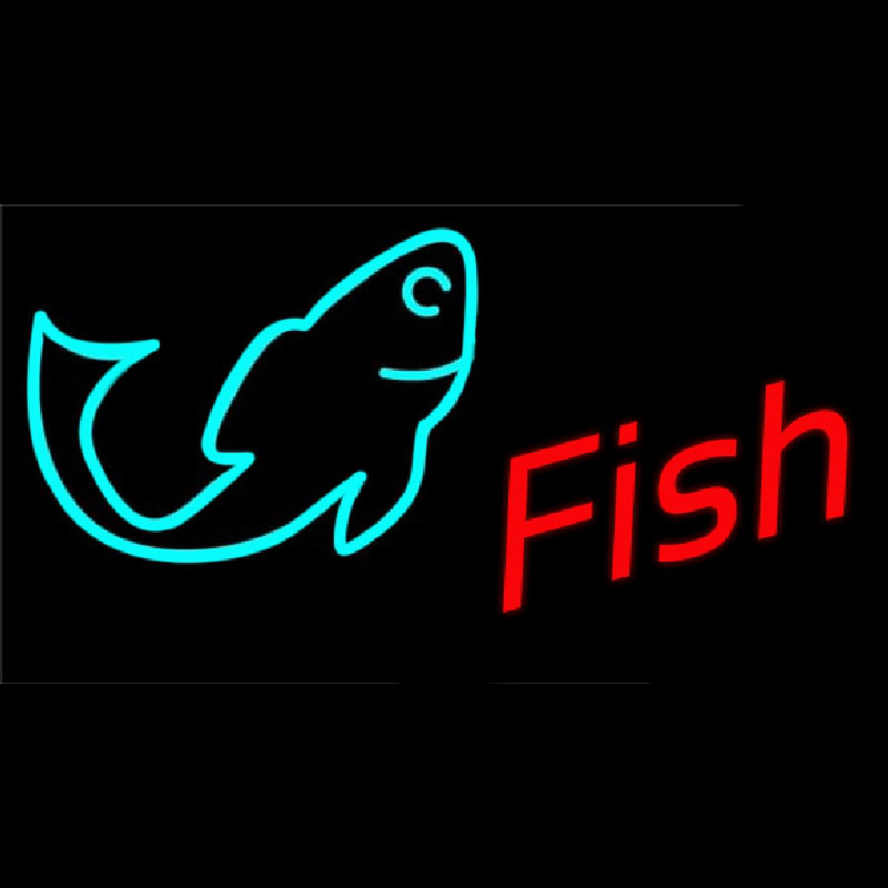 Red Fish Logo 1 Neonskylt