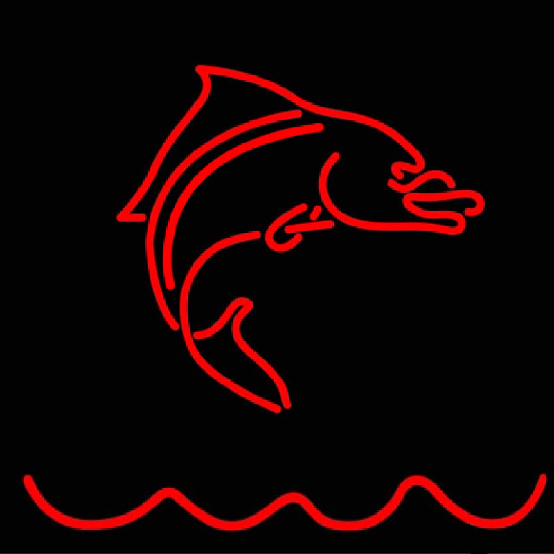 Red Fish Neonskylt