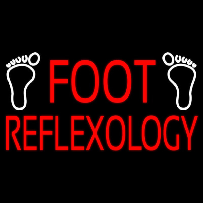 Red Foot Refle ology Neonskylt