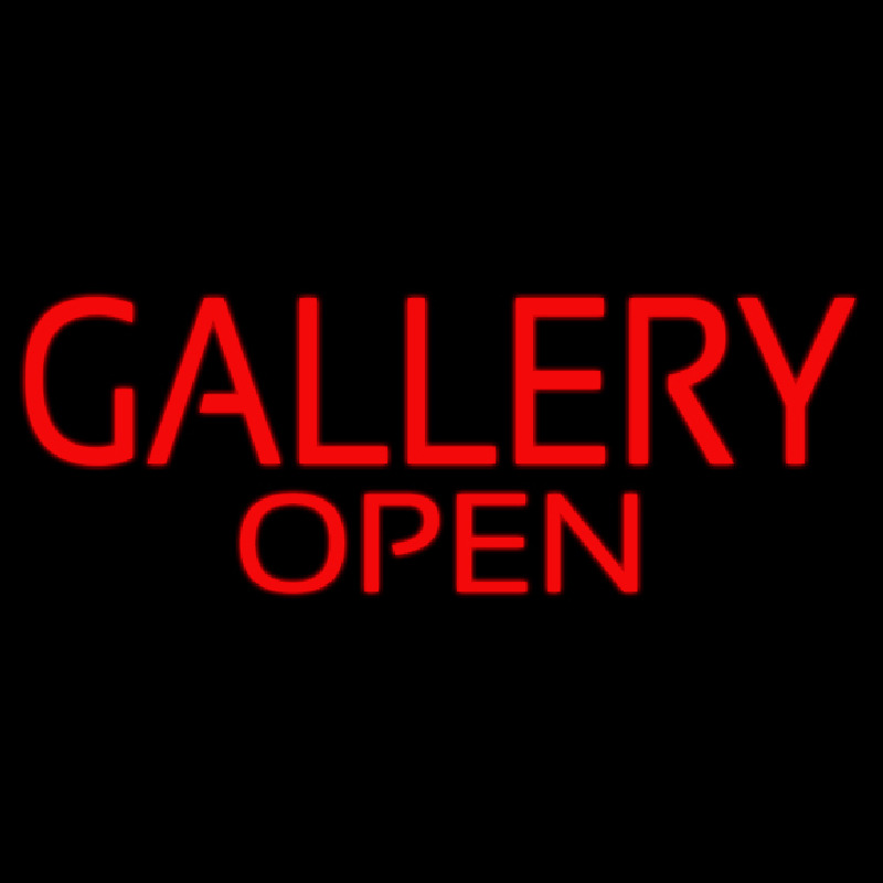 Red Gallery Open Neonskylt