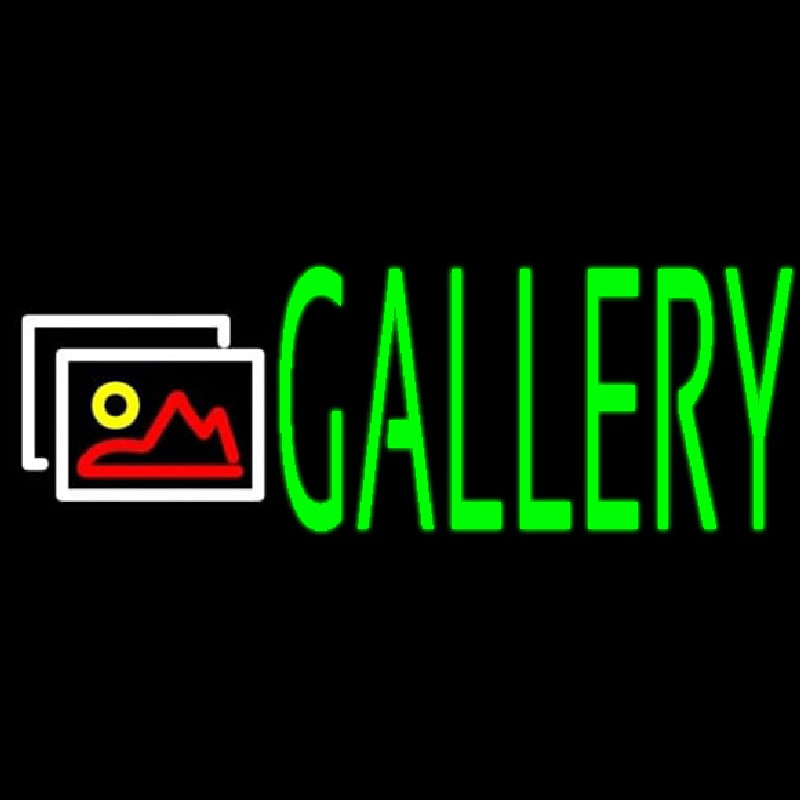 Red Gallery With Logo 1 Neonskylt