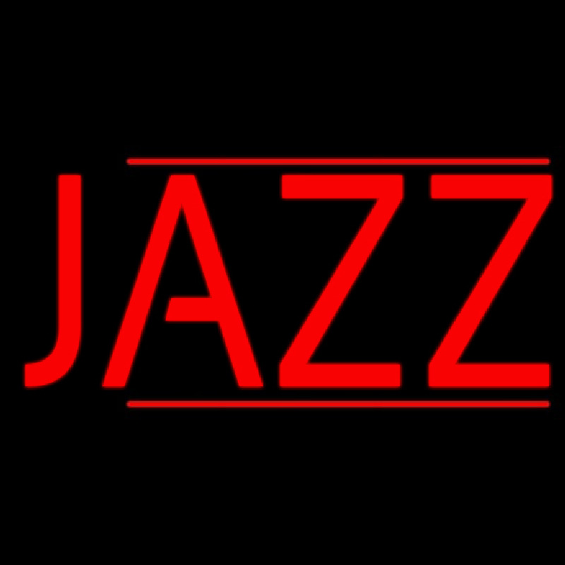 Red Jazz Block Double Line Neonskylt