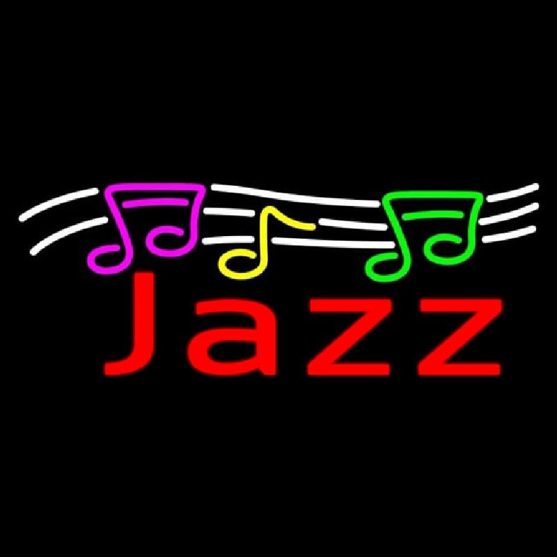 Red Jazz With Musical Note 2 Neonskylt