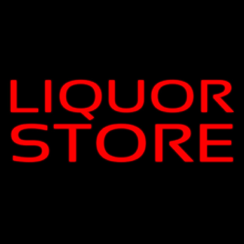 Red Liquor Store Neonskylt